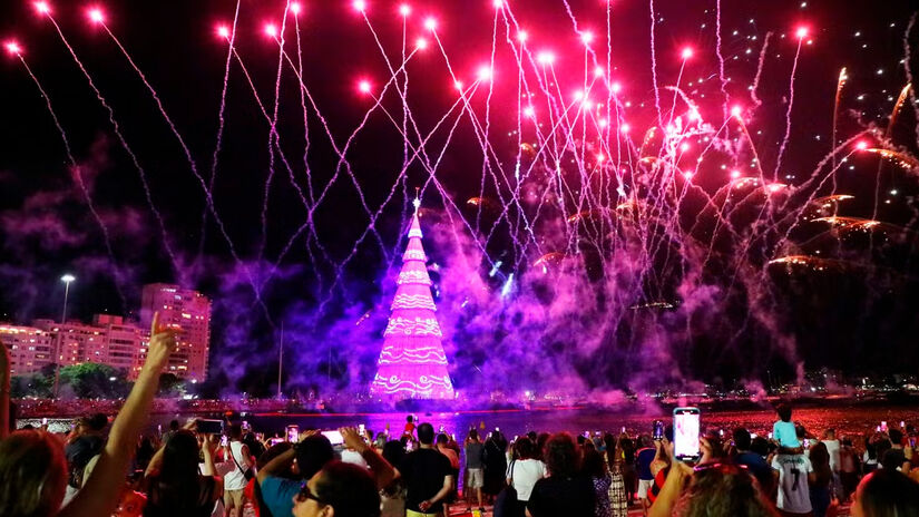 Árvore de Natal no Rio de Janeiro  Foto: Reprodução
