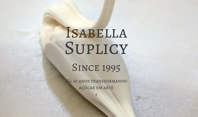 A página da doceria na internet é muito bem feita