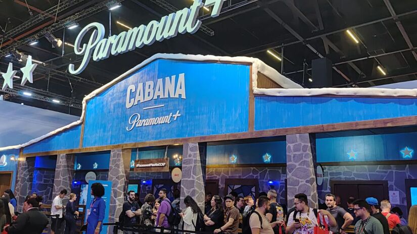 Já na cabana Paramount+ haverá uma gincana de quiz que aborda séries do streaming/Gabriel Fernandes/DL