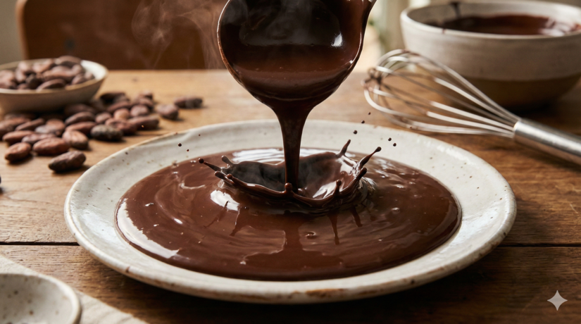 É claro que um delicioso chocolate artesanal não poderia estar de fora dessa receita mágica