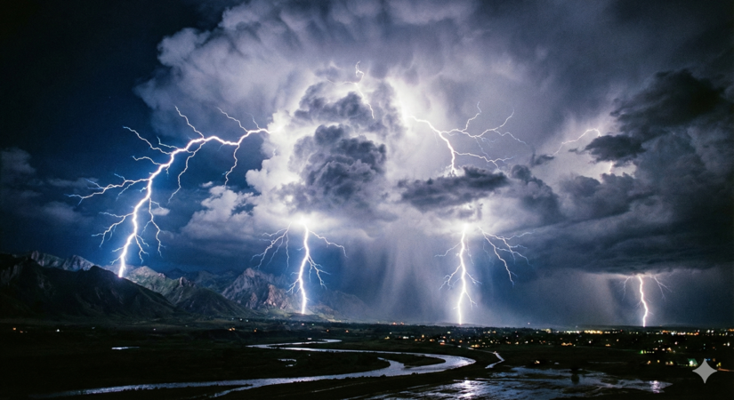 As tempestades acompanhadas de raios devem ser mais frequentes nos próximos dias
