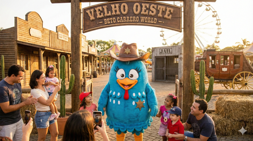 Até que ela ficou bonitinha no Velho Oeste do Beto Carrero.