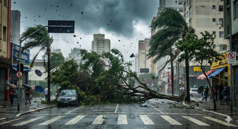 ZCAS pode provocar ventos fortes e, com isso, transtornos, como a queda de árvores