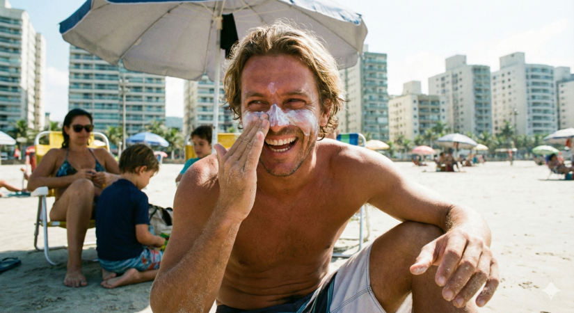 Passar protetor solar a cada duas horas é fundamental / IA