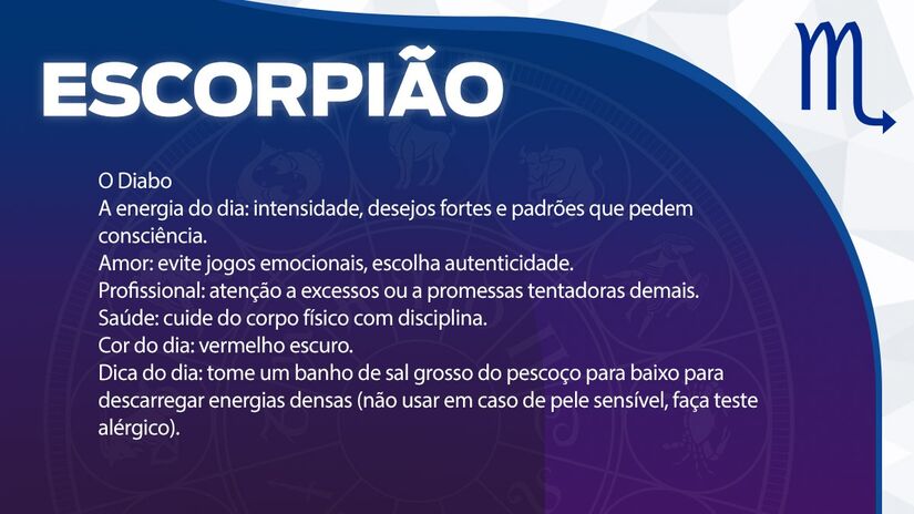 Previsão para Escorpião / Arte/DL 