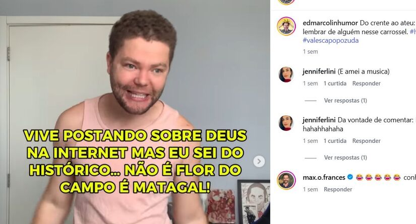Ele varia muitos conteúdos e consegue ser hilário em todos