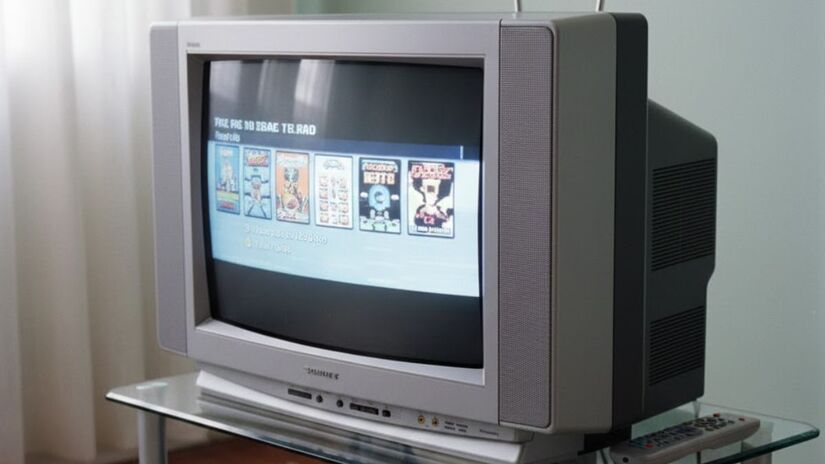 E a forma como isso acaba sendo feito &eacute; bastante simples, pois televisores de tubo normalmente t&ecirc;m entrada AV, ideal para o plugue de aparelhos de VHS, DVDs e at&eacute; receptores de televis&atilde;o a cabo (Google Gemini/Imagem Gerada por IA)