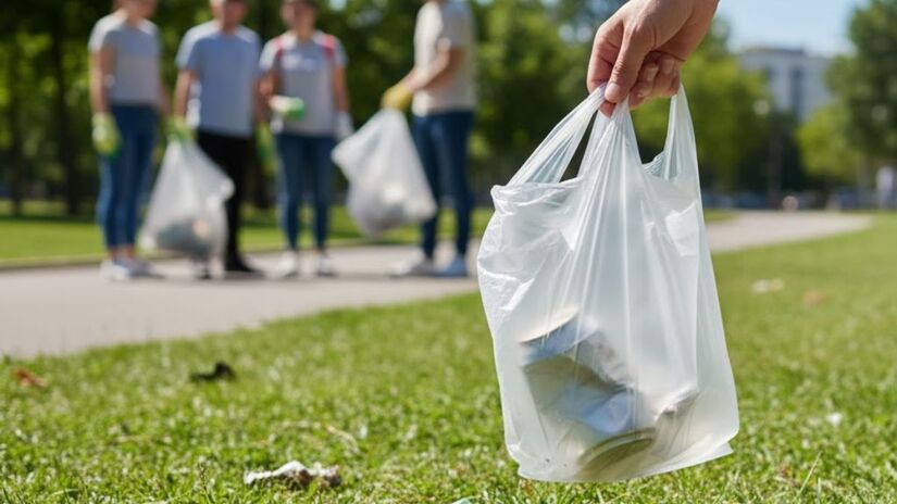 Além da ação mencionada anteriormente, as sacolas plásticas também podem ser usadas para remover sujeira leve, poeira, pelos e gordura (Google Gemini/Imagem Gerada por IA)