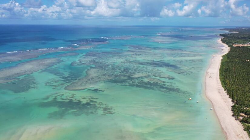 Piscinas naturais, coqueirais e vilarejos preservados explicam por que o litoral de Alagoas virou cen&aacute;rio da virada de famosos como Giovanna Ewbank, Luciano Huck e Bruno Gissoni. Um R&eacute;veillon onde o luxo &eacute; a tranquilidade/Reprodu&ccedil;&atilde;o