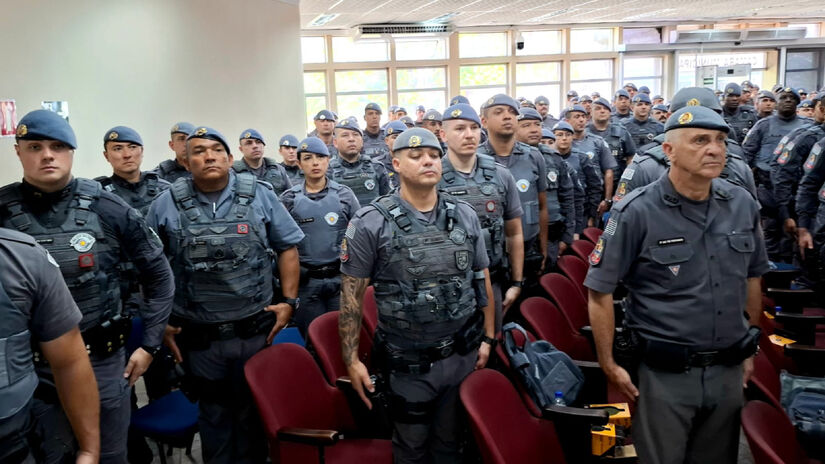 São 72 policiais militares, 52 guardas civis municipais e apoio integrado das forças de segurança / Lelo