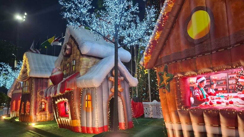 A Vilinha reúne quatro grandes infláveis em forma de casas de contos de fadas / Nair Bueno/DL