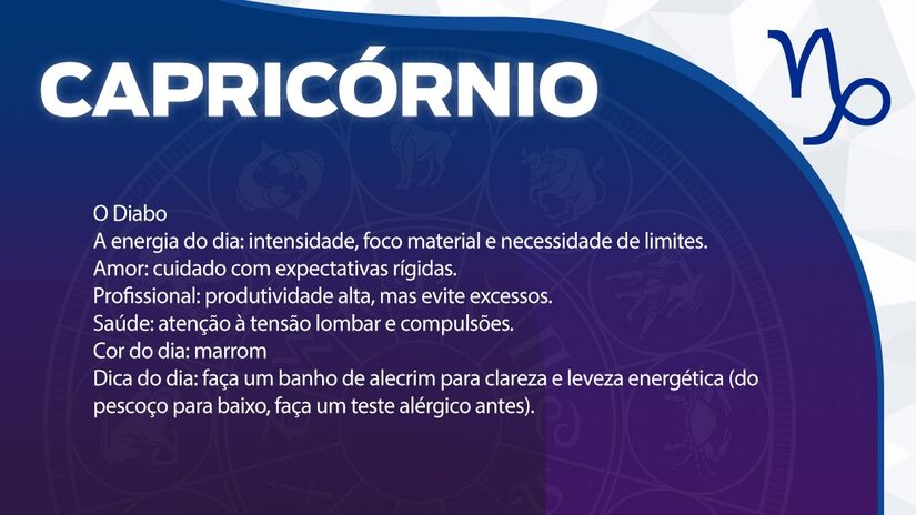 Previsão para Capricórnio / Arte/DL