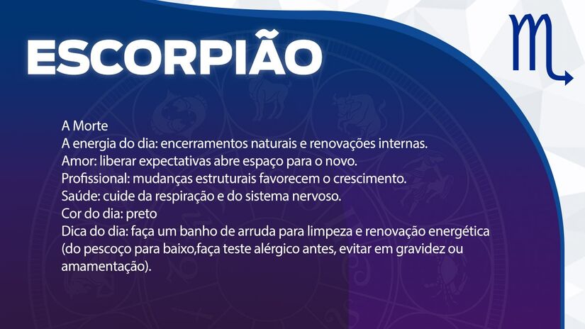 Previsão para Escorpião / Arte/DL