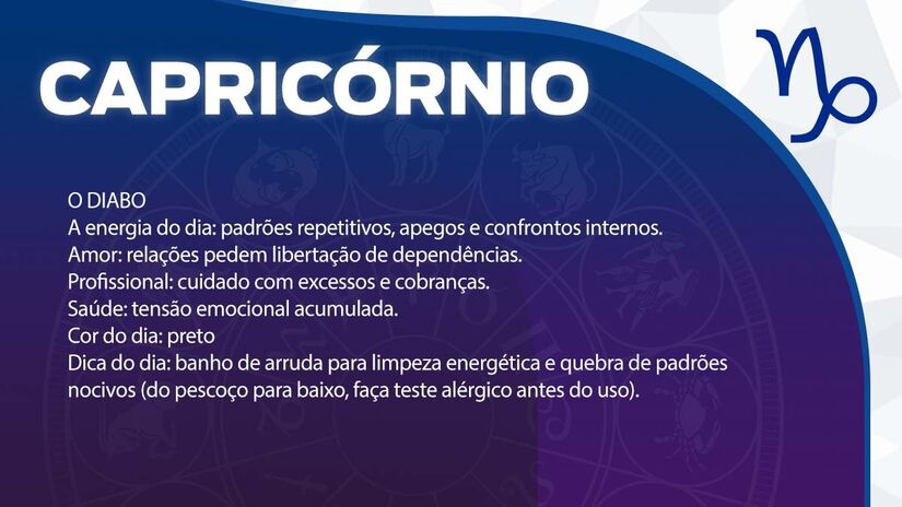 Previsão para Capricórnio / Arte/DL 