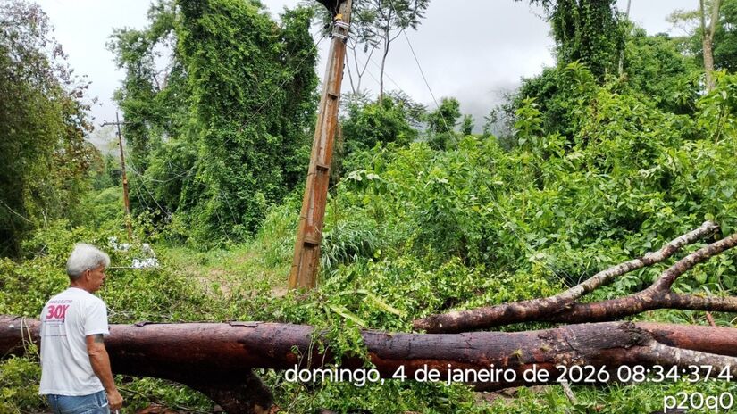 Dia 04 - R. São Luiz, Fazenda São José - via e rede / Defesa Civil

