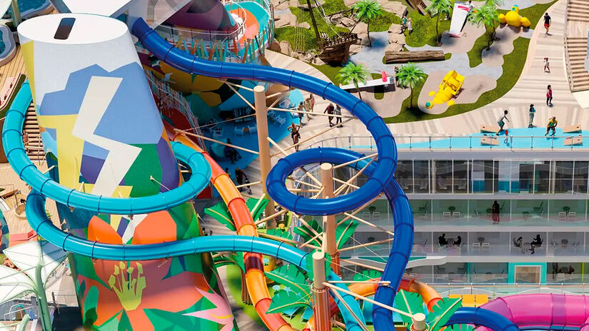 Alguns cruzeiros produzem &aacute;gua pot&aacute;vel a bordo, retirando sal da &aacute;gua do mar por dessaliniza&ccedil;&atilde;o. Divulga&ccedil;&atilde;o/Royal Caribbian