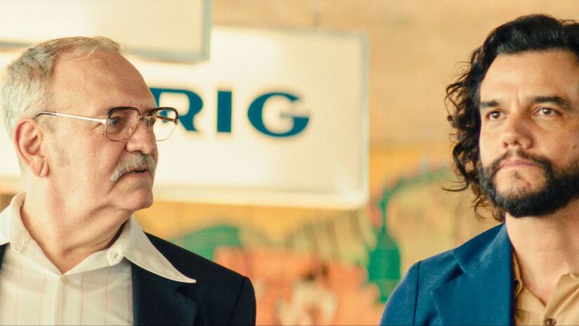 Luciano Chirolli, intérprete do vilão Ghirotti, em cena com Wagner Moura (Cinemascopio/Divulgação)