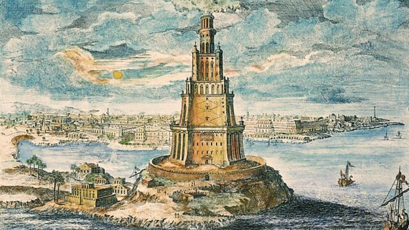 Com peças que chegam a pesar até 80 toneladas, os blocos recuperados fazem parte do projeto internacional PHAROS. Wikimedia Commons/Johann Bernhard Fischer von Erlach

