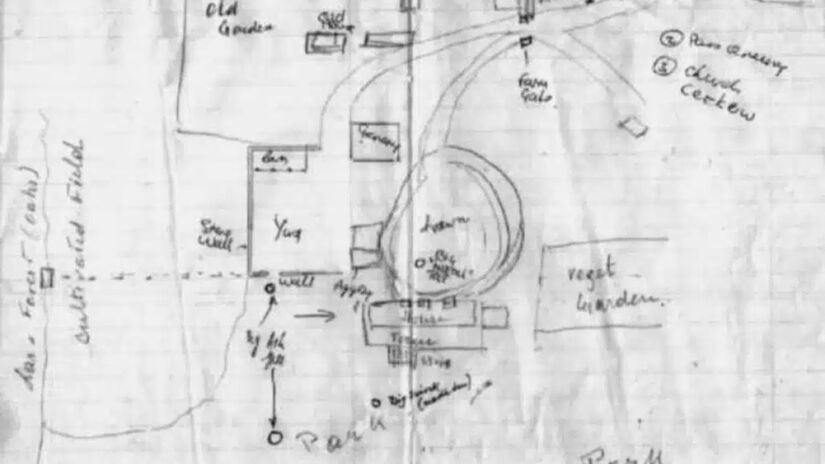 Um mapa desenhado à mão há mais de 80 anos guiou Jan Glazewski até um segredo escondido por sua família durante a Segunda Guerra Mundial. Reprodução/Futura Science