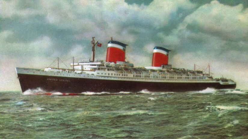 Com quase 300 metros de comprimento, o SS United marcou época como um dos navios mais luxuosos e velozes de sua geração
