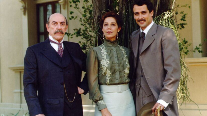 Francesco (Raul Cortez), Janete (Ângela Vieira) e Marco Antonio (Marcello Antony)/Globo