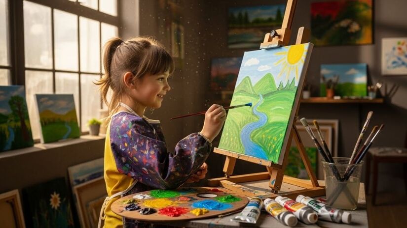 Praticar arte em conjunto é um exercício silencioso de paciência e respeito que ensina a criança a entender que cada pessoa sente e se expressa de um jeito único