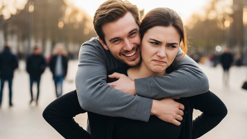 O conceito de "espaço pessoal" varia de pessoa para pessoa, e o abraço pode ser interpretado como uma invasão de privacidade