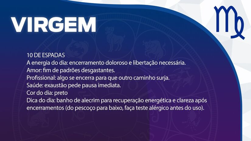 Previsão para Virgem / Arte/DL 