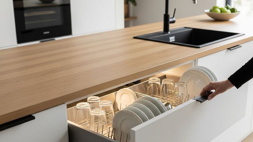 Modelos tecnológicos podem incluir drenagem automática conectada diretamente ao esgoto da cozinha