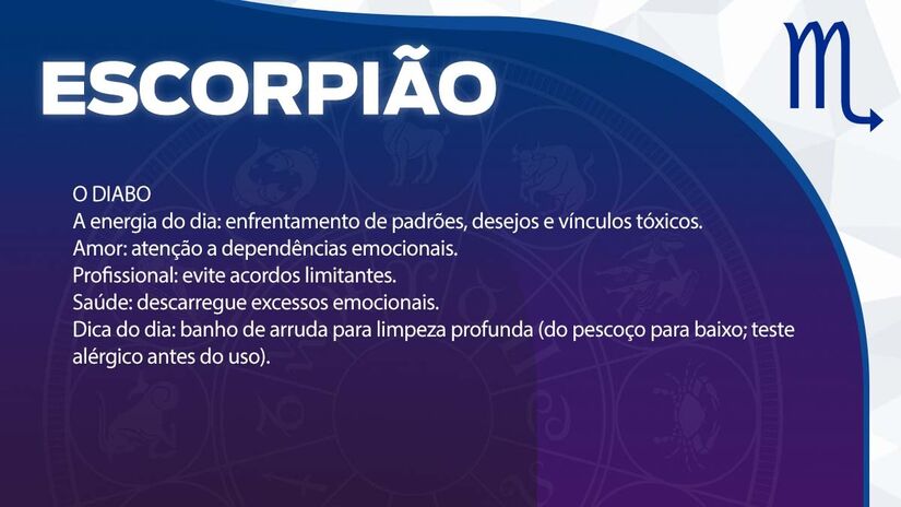 Previsão para Escorpião / Arte/DL 