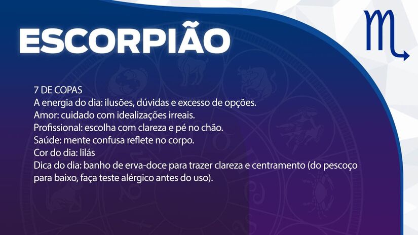 Previsão para Escorpião / Arte/DL 