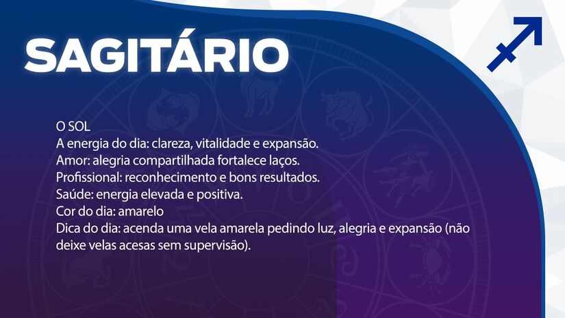  Previsão para Sagitário / Arte/DL 