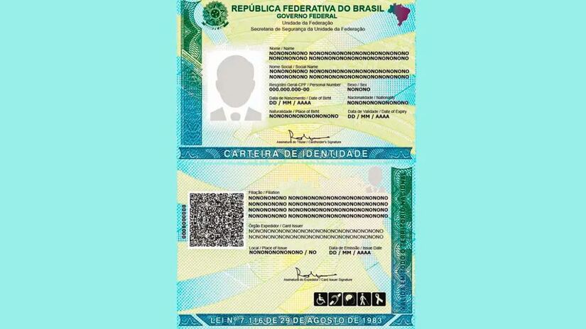 A substituição do RG antigo tende a se tornar necessária antes do prazo final/Ministério da Justiça