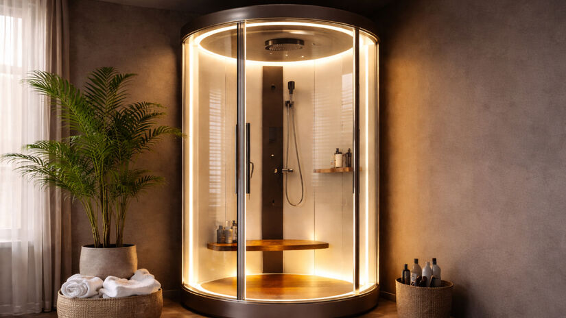 A cápsula de duche é otimizada para todos os volumes / Imagem gerada por IA