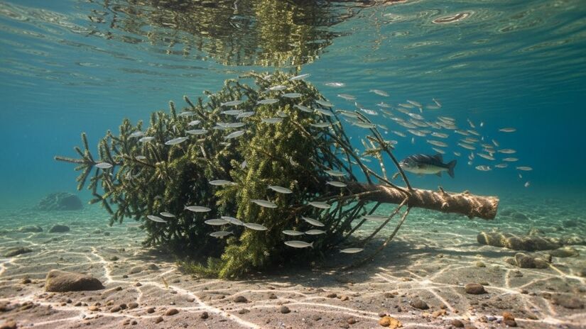 Essa pr&aacute;tica reutiliza &aacute;rvores descartadas e reduz o impacto ambiental ap&oacute;s as festas / ImageFX