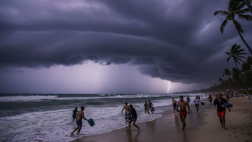 De acordo com informações do The Weather Channel, as chuvas intensas continuarão nas próximas horas (Google Gemini/Imagem Gerada por IA)