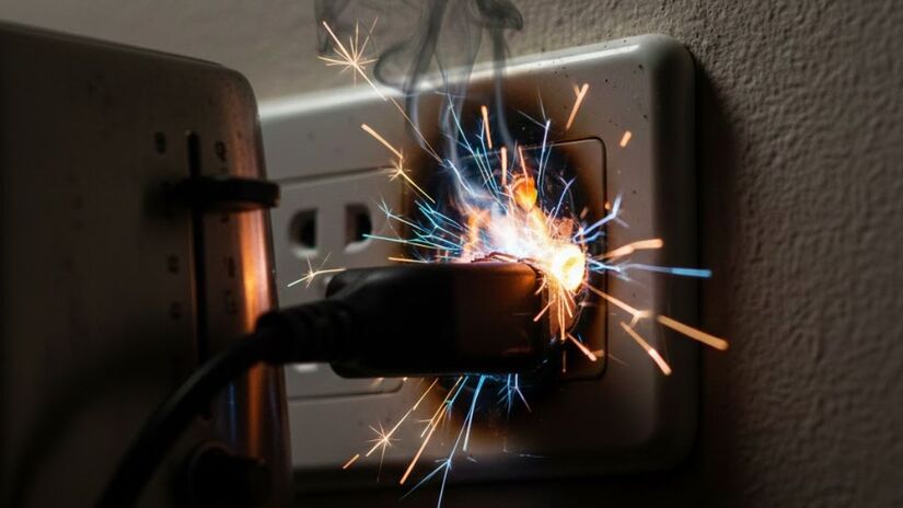 Por trabalhar com altas temperaturas e acumular migalhas em seu interior, mantê-la conectada à rede elétrica pode ser perigoso (Imagem Gerada por IA/ Google Gemini)