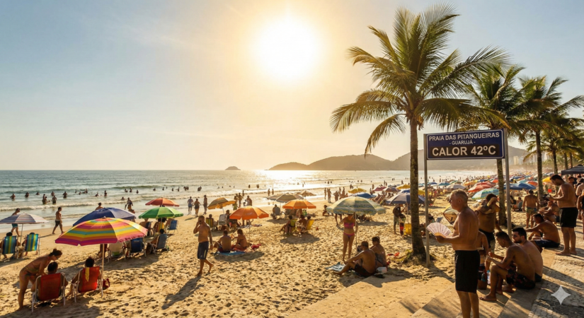 No litoral de SP o final de semana será de calor extremo / IA