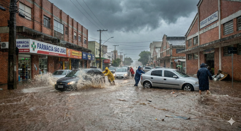Ciclone pode causar alagamentos no Sul neste final de semana / IA