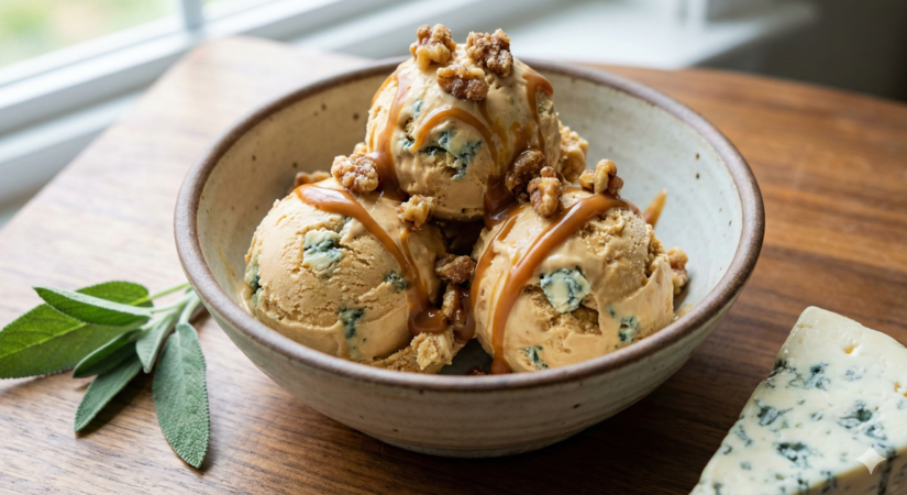 Sabor exótico de doce de leite com gorgonzola / Imagem ilustrativa IA