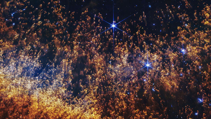 O Webb conseguiu registrar pilares internos de gás / NASA, ESA, CSA, STScI