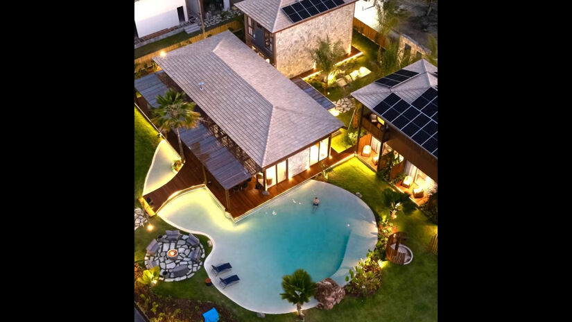 A mansão foi projetada para oferecer uma experiência de total conexão com o paraíso de Morro de São Paulo / Reprodução/Instagram