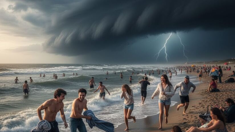 Nesta sexta-feira (2), a previsão indica tempo nublado e precipitações a qualquer hora, especialmente na faixa leste e no litoral do estado (Google Gemini/Imagem Gerada por IA)