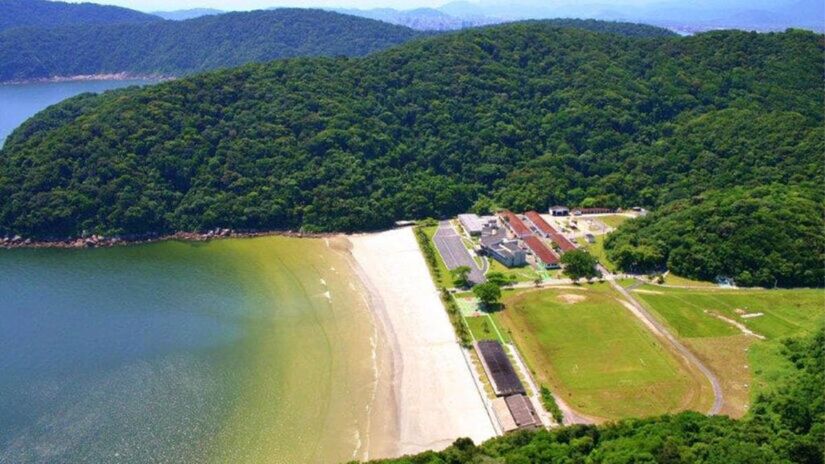 Praia do Monduba também está na lista de praias com acesso proibido (Setur Guarujá/Divulgação)
