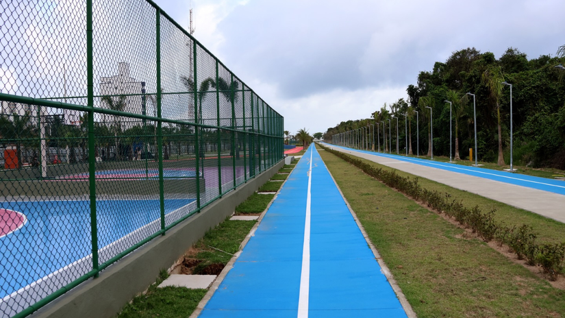 Além do lazer, o local dispõe de pista de cooper e mesas de tênis de mesa para incentivar a prática esportiva gratuita na região/Reprodução