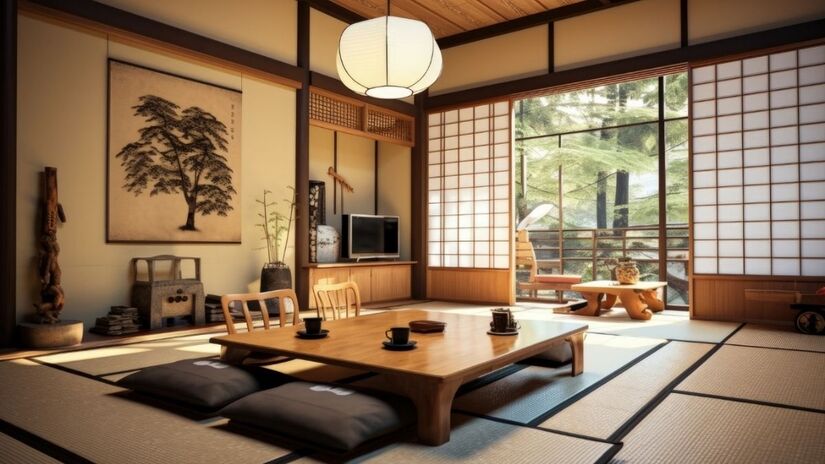 Minimalismo funcional: ambientes japoneses priorizam poucos objetos à vista, o que reduz a poeira e facilita a limpeza diária / Fotos: Freepik