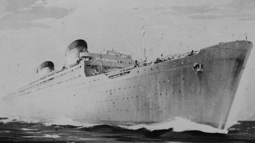 No passado, o Porto de Santos recebeu um dos grandes navios europeus que fizeram história durante a Primeira e Segunda Guerra Mundial/Rodrigo Cioppi/Acervo Pessoal