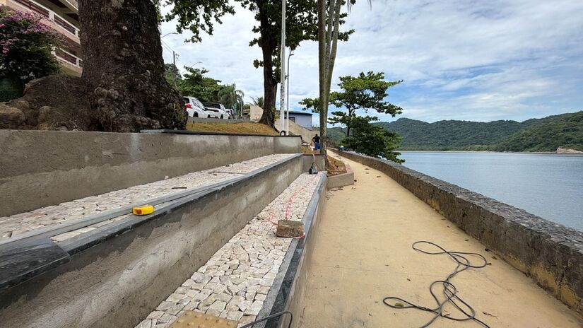 O local está recebendo uma arquibancada de contemplação e iluminação cênica / Divulgação/PMSV