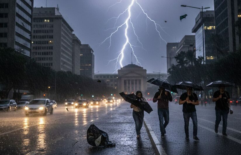 São Paulo, incluindo o litoral, serão atingidos pelas chuvas / Gemini