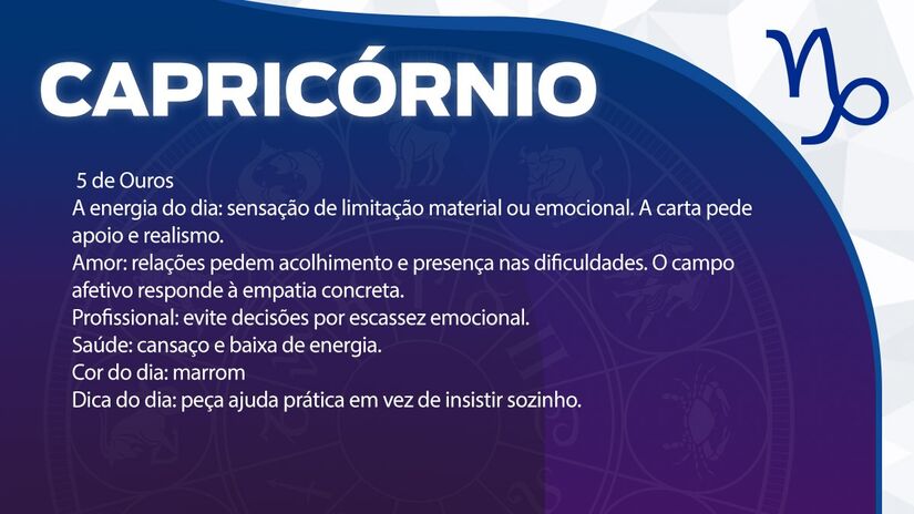 Previsão para Capricórnio / Arte/DL 